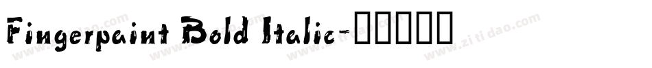 Fingerpaint Bold Italic字体转换